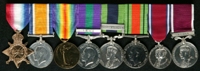 Edward Harvey  : (L to R) 1914-15 Star; British War Medal; Allied Victory Medal; General Service Medal 1918-62 with clasp 'Iraq'; India General Service Medal with clasp 'Burma 1930-32'; 1939-45 Defence Medal; 1935 Jubilee Medal; Long Service and Good Conduct Medal